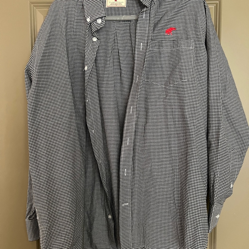 “Tusk Wear” Black and White Checkered Shirt